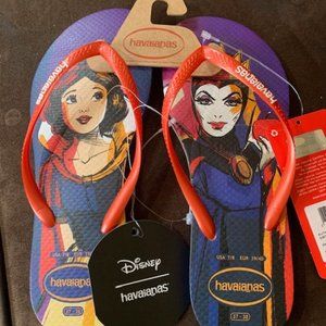 NEW Disney Havaianas Slim Flip Flops Snow White & Evil Queen US SIZE: 7/8